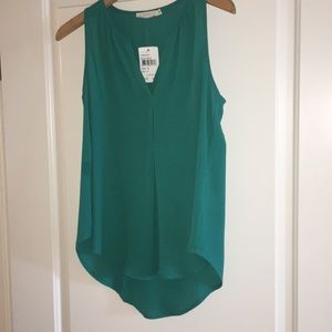 Teal Lush silky shirt NWT